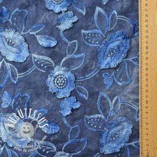 Tissu coton TIE DYE EMBROIDERY Flora design B