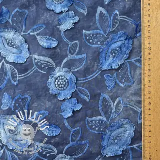 Tissu coton TIE DYE EMBROIDERY Flora design B