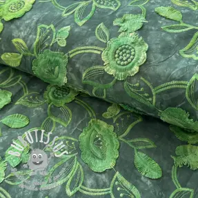 Tissu coton TIE DYE EMBROIDERY Flora design A