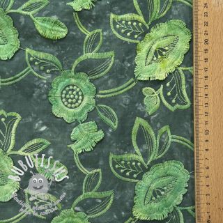 Tissu coton TIE DYE EMBROIDERY Flora design A