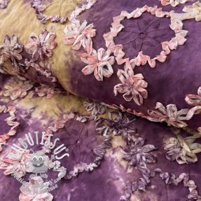 Tissu coton TIE DYE EMBROIDERY Eva tape design D