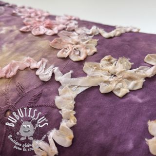 Tissu coton TIE DYE EMBROIDERY Eva tape design D