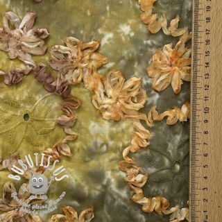 Tissu coton TIE DYE EMBROIDERY Eva tape design E