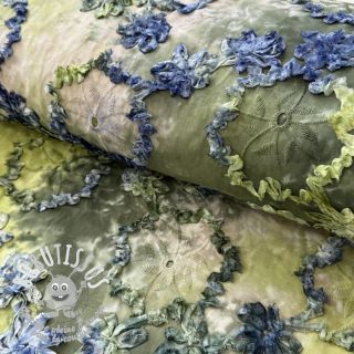 Tissu coton TIE DYE EMBROIDERY Eva tape design A