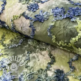 Tissu coton TIE DYE EMBROIDERY Eva tape design A