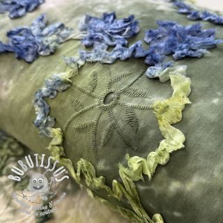 Tissu coton TIE DYE EMBROIDERY Eva tape design A