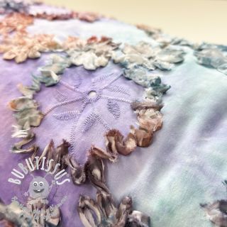 Tissu coton TIE DYE EMBROIDERY Eva tape design C