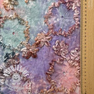 Tissu coton TIE DYE EMBROIDERY Eva tape design C