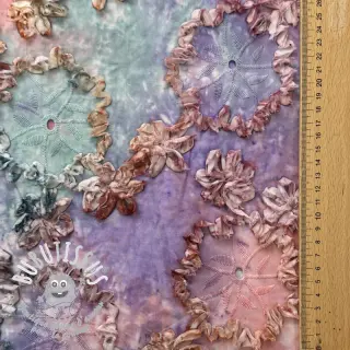 Tissu coton TIE DYE EMBROIDERY Eva tape design C