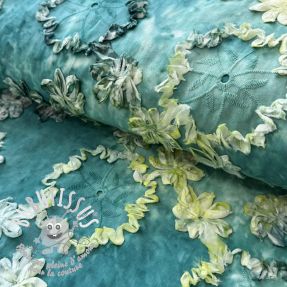 Tissu coton TIE DYE EMBROIDERY Eva tape design B