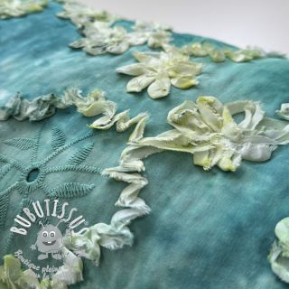 Tissu coton TIE DYE EMBROIDERY Eva tape design B