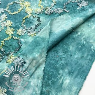 Tissu coton TIE DYE EMBROIDERY Eva tape design B