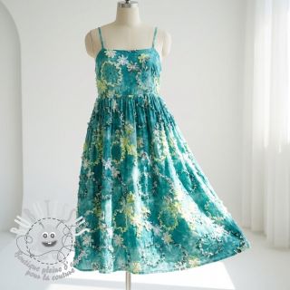 Tissu coton TIE DYE EMBROIDERY Eva tape design B