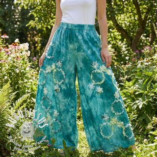 Tissu coton TIE DYE EMBROIDERY Eva tape design B