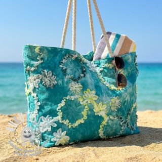 Tissu coton TIE DYE EMBROIDERY Eva tape design B