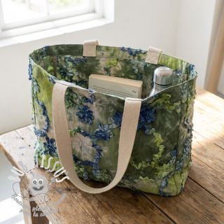 Tissu coton TIE DYE EMBROIDERY Eva tape design A