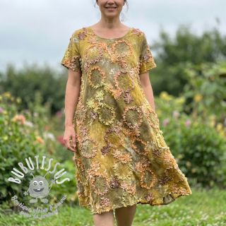 Tissu coton TIE DYE EMBROIDERY Eva tape design E