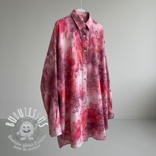 Tissu coton TIE DYE EMBROIDERY Flora design D