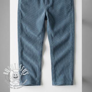 Tissu velours cotelé fin blue