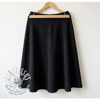 Tissu velours cotelé fin black