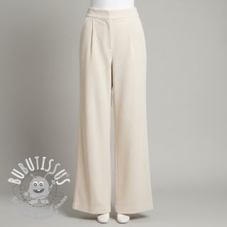 Tissu velours cotelé fin ecru