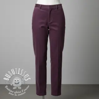 Tissu velours cotelé fin aubergine