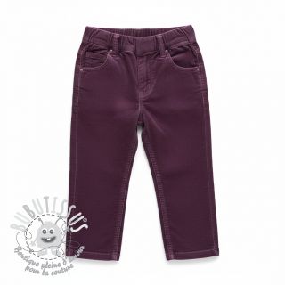 Tissu velours cotelé fin aubergine