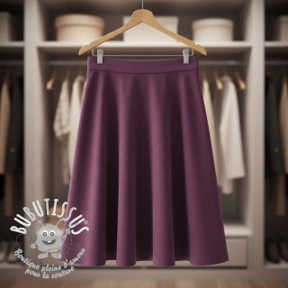 Tissu velours cotelé fin aubergine