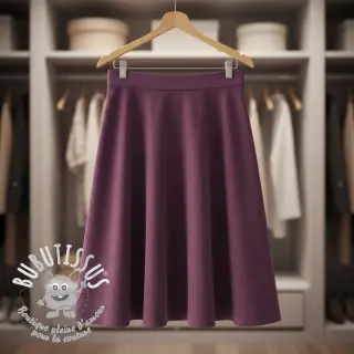 Tissu velours cotelé fin aubergine