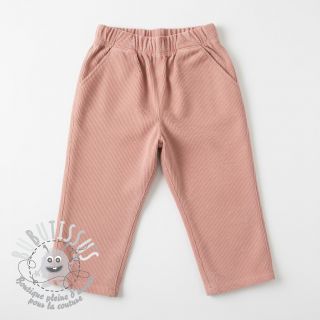 Tissu velours cotelé fin blush