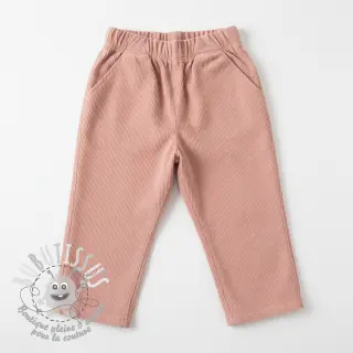 Tissu velours cotelé fin blush