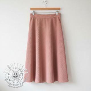 Tissu velours cotelé fin blush