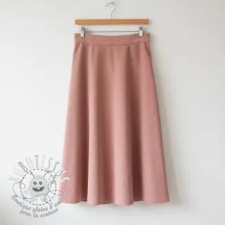 Tissu velours cotelé fin blush