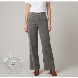 Tissu velours cotelé fin grey