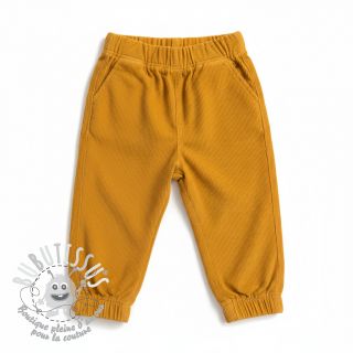 Tissu velours cotelé fin ochre