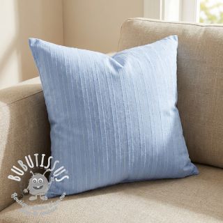 Tissu coton VOILE LUREX Stripes light blue