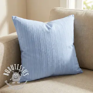Tissu coton VOILE LUREX Stripes light blue