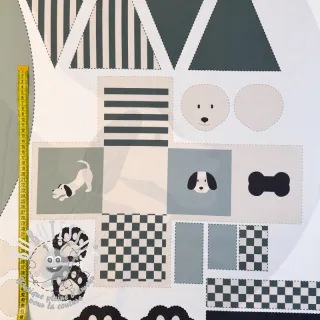 Tissu coton Dog PANEL digital print