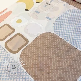 Tissu coton Farmers market PANEL digital print