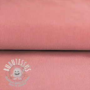 Tissu velours cotelé fin old rose