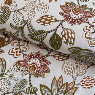 Tissu déco jacquard Soliman allover blanc