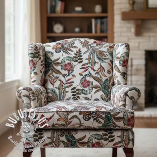 Tissu déco jacquard Neroli allover blanc