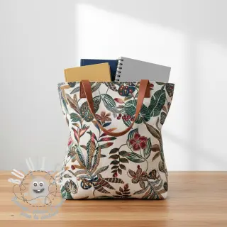 Tissu déco jacquard Neroli allover blanc