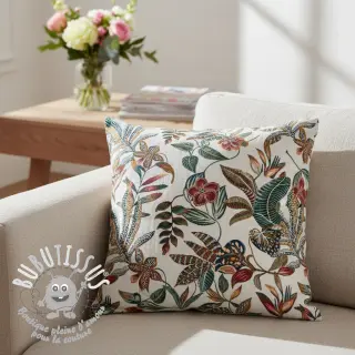 Tissu déco jacquard Neroli allover blanc