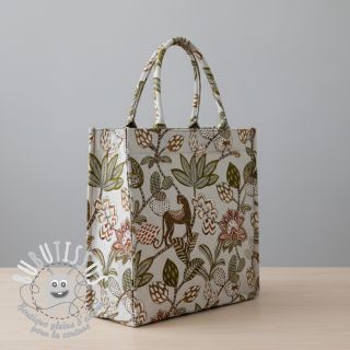 Tissu déco jacquard Soliman allover blanc