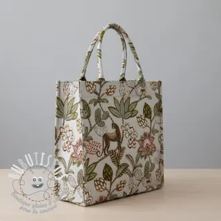 Tissu déco jacquard Soliman allover blanc