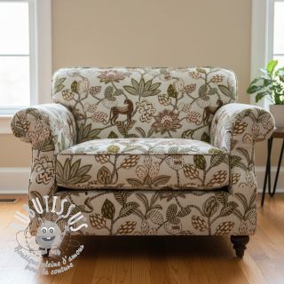 Tissu déco jacquard Soliman allover blanc