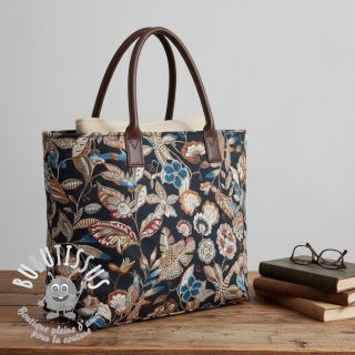 Tissu déco jacquard Neroli allover nuit