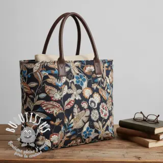 Tissu déco jacquard Neroli allover nuit