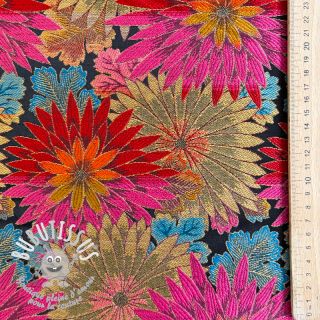 Tissu déco jacquard Matcha allover rouge